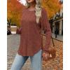 imageATHMILE Long Sleeve Shirts for Women Tunic Fall Tops Loose Fit Dressy Crew Neck Basic Sweaters 2025Caramel