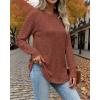 imageATHMILE Long Sleeve Shirts for Women Tunic Fall Tops Loose Fit Dressy Crew Neck Basic Sweaters 2025Caramel
