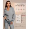 imageATHMILE Sweaters for Women Fall Outfits 2025 Fashion Oversized V Neck Lapel Collar Knit Polo Shirts Pullover Sweater TopsGrey