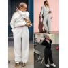 imageATHMILE Sweatpants Women Baggy Lounge Pants Workout Gym Active High Waisted Comfy Joggers for Women Fall Clothes 2025Fleecewhite