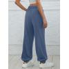 imageATHMILE Sweatpants Women Baggy Lounge Pants Workout Gym Active High Waisted Comfy Joggers for Women Fall Clothes 2025Gray Blue