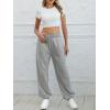imageATHMILE Sweatpants Women Baggy Lounge Pants Workout Gym Active High Waisted Comfy Joggers for Women Fall Clothes 2025Grey