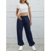 imageATHMILE Sweatpants Women Baggy Lounge Pants Workout Gym Active High Waisted Comfy Joggers for Women Fall Clothes 2025Navy Blue