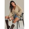 imageATHMILE Womens Chunky Cardigan Sweaters Long Sleeve Button Loose Short Outerwear Coats Open Front Fall ClothesApricot