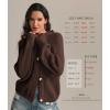 imageATHMILE Womens Chunky Cardigan Sweaters Long Sleeve Button Loose Short Outerwear Coats Open Front Fall ClothesChocolate Brown