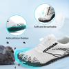 imageBarefoot Water Shoes Women Men Adult Hiking Swim Beach River Pool Hike Guarding Shoes Aqua Socks Protective Comfort Wide Toe Box Width Rock Climbing Vacation Outdoor 2025 NewWhite Black042