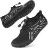 imageBarefoot Water Shoes Women Men Adult Hiking Swim Beach River Pool Hike Guarding Shoes Aqua Socks Protective Comfort Wide Toe Box Width Rock Climbing Vacation Outdoor 2025 NewBlack016