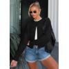 imageATHMILE Cropped Cardigan Sweaters for Women Lightweight Crop Knit Y2k Fall Outfits Fashion Clothes 2025Black