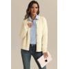 imageATHMILE Womens Cardigan Sweaters Casual Long Sleeve Button Down Crewneck Casual Knit Cropped Fall Winter Jackets ClothesBeige
