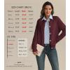 imageATHMILE Womens Cardigan Sweaters Casual Long Sleeve Button Down Crewneck Casual Knit Cropped Fall Winter Jackets ClothesWine Red