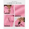 imageATHMILE Womens Hoodies Long Sleeve Fleece Quarter Zip Pullover Workout Oversized Sweatshirt Fall Winter Crop Jacket Tops 2025Pink