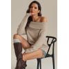 imageATHMILE Womens Off The Shoulder Sweaters Oversized Batwing Sleeve Loose Pullover Fall Outfits Winter Fashion Tops 2025Khaki