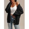 imageATHMILE Womens Oversized Sweaters Cable Knit Cardigan Fall Fashion Long Sleeve Open Front Chunky Winter Coats 2025Black