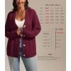 imageATHMILE Womens Oversized Sweaters Cable Knit Cardigan Fall Fashion Long Sleeve Open Front Chunky Winter Coats 2025Wine Red