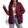 imageATHMILE Womens Oversized Sweaters Cable Knit Cardigan Fall Fashion Long Sleeve Open Front Chunky Winter Coats 2025Wine Red