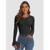 imageATHMILE Womens Long Sleeve Crewneck Ribbed Tops Fall Fitted Stretch Casual Basic T Shirts 2025Ablack
