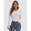 imageATHMILE Womens Long Sleeve Crewneck Ribbed Tops Fall Fitted Stretch Casual Basic T Shirts 2025Alight Purple