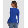 imageATHMILE Womens Long Sleeve Crewneck Ribbed Tops Fall Fitted Stretch Casual Basic T Shirts 2025Aroyal Blue