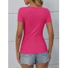 imageATHMILE Womens Long Sleeve Crewneck Ribbed Tops Fall Fitted Stretch Casual Basic T Shirts 2025Bhot Pink