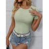 imageATHMILE Womens Long Sleeve Crewneck Ribbed Tops Fall Fitted Stretch Casual Basic T Shirts 2025Bsage Green