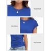 imageATHMILE Womens Summer Tops Cap Sleeve Ruched Tshirts Business Casual Crewneck Trendy Outfits Basic Fashion Dressy ClothesRoyal Blue