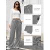imageATHMILE Track Pants Women Sweatpants Wide Leg Straight Drawstring Teen Girl Fall Jogging Soft Lounge Athletic Pajama JoggersGrey