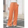 imageATHMILE Track Pants Women Sweatpants Wide Leg Straight Drawstring Teen Girl Fall Jogging Soft Lounge Athletic Pajama JoggersOrange