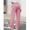 imageATHMILE Track Pants Women Sweatpants Wide Leg Straight Drawstring Teen Girl Fall Jogging Soft Lounge Athletic Pajama JoggersPink