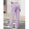 imageATHMILE Track Pants Women Sweatpants Wide Leg Straight Drawstring Teen Girl Fall Jogging Soft Lounge Athletic Pajama JoggersPurple