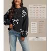 imageATHMILE Fall Sweaters for Women 2025 Fashion Cute Bow Knit Pullover Trendy Long Sleeve Oversized Sweater Winter ClothingBlack