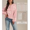 imageATHMILE Fall Sweaters for Women 2025 Fashion Cute Bow Knit Pullover Trendy Long Sleeve Oversized Sweater Winter ClothingPink