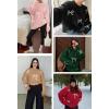imageATHMILE Fall Sweaters for Women 2025 Fashion Cute Bow Knit Pullover Trendy Long Sleeve Oversized Sweater Winter ClothingRed