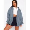 imageATHMILE Oversized Hoodies for Women Fall Sweatshirts Zip Up Hoodie Casual Jackets Y2k Fashion Outfits Winter Clothes 2025Greyblue