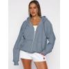 imageATHMILE Oversized Hoodies for Women Fall Sweatshirts Zip Up Hoodie Casual Jackets Y2k Fashion Outfits Winter Clothes 2025Greyblue