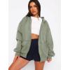 imageATHMILE Oversized Hoodies for Women Fall Sweatshirts Zip Up Hoodie Casual Jackets Y2k Fashion Outfits Winter Clothes 2025Greygreen