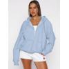 imageATHMILE Oversized Hoodies for Women Fall Sweatshirts Zip Up Hoodie Casual Jackets Y2k Fashion Outfits Winter Clothes 2025Lightblue
