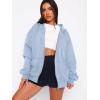 imageATHMILE Oversized Hoodies for Women Fall Sweatshirts Zip Up Hoodie Casual Jackets Y2k Fashion Outfits Winter Clothes 2025Lightblue