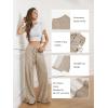 imageATHMILE Sweatpants Women Fall Outfits Wide Leg Baggy Pants HighWaisted Drawstring Sweat Pants Fashion Joggers with PocketLight Brown