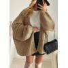 imageATHMILE Womens Fall Oversized Cardigan Sweaters Long Lantern Sleeve Knit Open Front Lightweight Winter Fashion Clothes 2025Camel