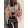 imageATHMILE Womens Fall Oversized Cardigan Sweaters Long Lantern Sleeve Knit Open Front Lightweight Winter Fashion Clothes 2025Light Pink