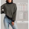 imageATHMILE Womens Fashion Turtleneck Sweater Long Sleeve Plaid Ribbed Knit Loose Pullover Tops Trendy Office OutfitsBrownstripe