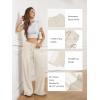 imageATHMILE Sweatpants Women Fall Outfits Wide Leg Baggy Pants HighWaisted Drawstring Sweat Pants Fashion Joggers 2025Oatmeal