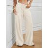 imageATHMILE Sweatpants Women Fall Outfits Wide Leg Baggy Pants HighWaisted Drawstring Sweat Pants Fashion Joggers 2025Oatmeal