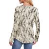 imageATHMILE Womens Tops Trendy Long Sleeve Shirts for Women Loose Fit Dressy Casual Blouses Pleated Tunic Tops for LeggingsBeige Black