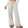 imageATHMILE Sweatpants Women Fall Outfits Wide Leg Baggy Pants HighWaisted Drawstring Sweat Pants Fashion Joggers 2025Light Grey