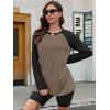 imageATHMILE Womens Oversized Long Sleeve T Shirts Basic Crewneck Tee Fall Tops Casual Workout Fashion Casual Y2K ClothesCmocha Black