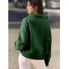 imageATHMILE Womens Sweatshirts Half Zip Cropped Pullover Fleece Quarter Zipper Hoodies 2025 Fall Fashion Outfits ClothesDarkgreen