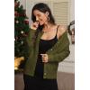 imageATHMILE Womens Cardigan Sweaters Long Sleeve Button Up Old Money Cropped Fall Winter Casual Knit Outwear Fashion Trendy Ladies 2025 Army Green