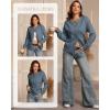 imageATHMILE Fall Long Sleeve Cardigans for Women Sweater Fashion Open Front Winter Button Down Crewneck Loose Knit Jacket 2025 Grey Blue
