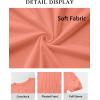imageATHMILE Womens Summer Tops Pleated Crew Neck T Shirts Swiss Dot Puff Sleeve Loose Casual Blouses Trendy Date OutfitsCoral Pink